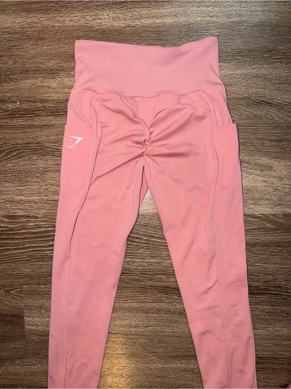 Gymshark Pink High-Waist Scrunch Leggings with Side Pockets